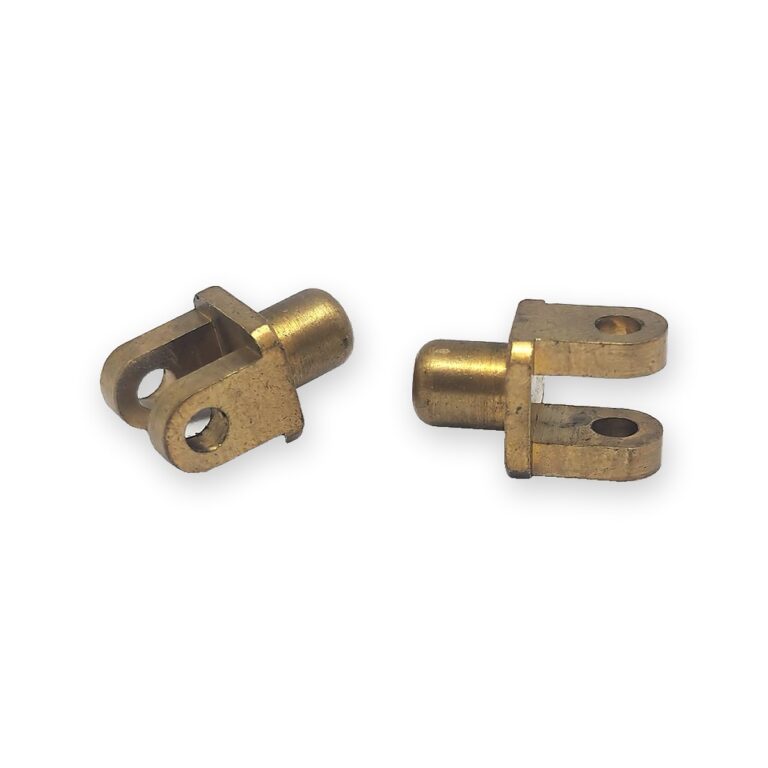 Brass clevis forks – precision machined component, OM BSA Enterprises